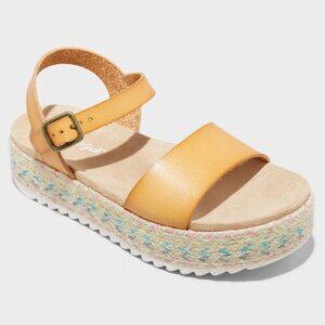 Cat and Jack Lindsey Multi Color Platform Espadrille Sandals - Kids 13